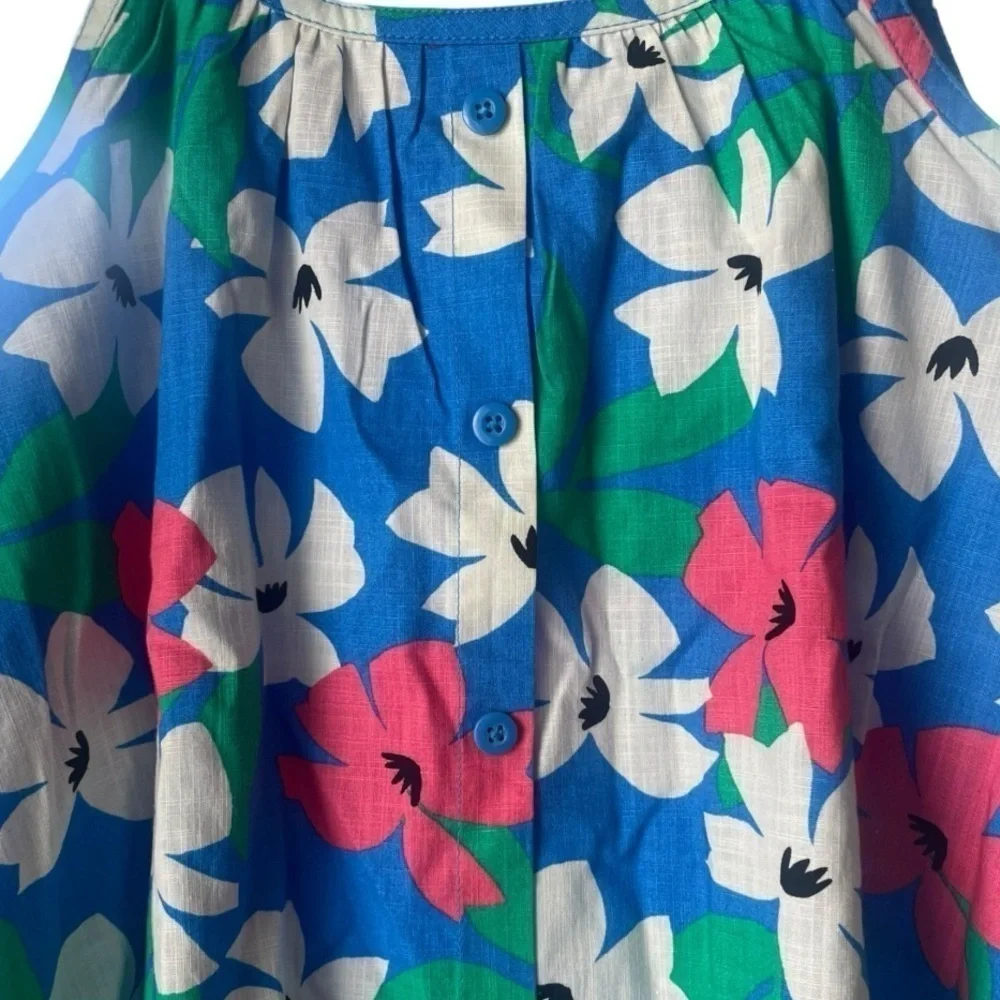 Hanna Anderson Blue Floral Sundress Size 12